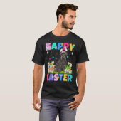 Happy Oaster Bunny Miniatur Schnauzer Dog Oster T-Shirt (Vorne ganz)
