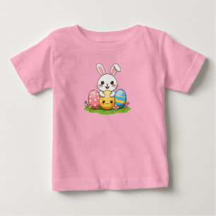 Happy Oaster Bunny mit Eiern Baby T-shirt