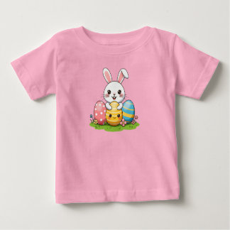 Happy Oaster Bunny mit Eiern Baby T-shirt