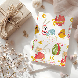 Happy Oaster Bunny mit Ostereiern Feiertagskarte