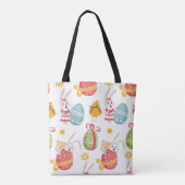 Happy Oaster Bunny mit Ostereiern Tasche (Rückseite)