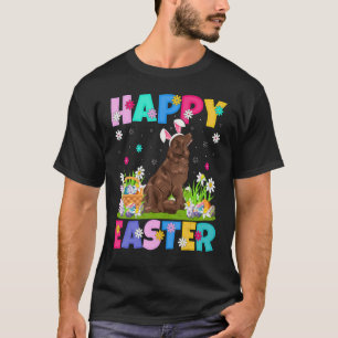 Happy Oaster Bunny Neufundland Hund Ostern Sonntag T-Shirt