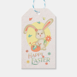 Happy Oaster Bunny Niedlich Personalisiert Geschenkanhänger