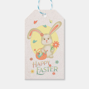 Happy Oaster Bunny Niedlich Personalisiert Geschenkanhänger