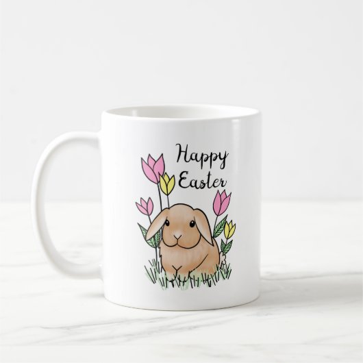 Happy Oaster Bunny Niedlich Spring Kaffeetasse (Links)