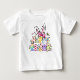 Happy Oaster Bunny Oars mit Coquette Bow Baby T-shirt