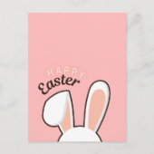 Happy Oaster Bunny Oars Pink Postkarte (Vorderseite)
