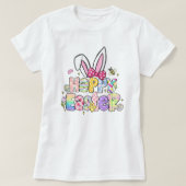 Happy Oaster Bunny Oars Shirt, Spring Pastel T-Shirt (Design vorne)