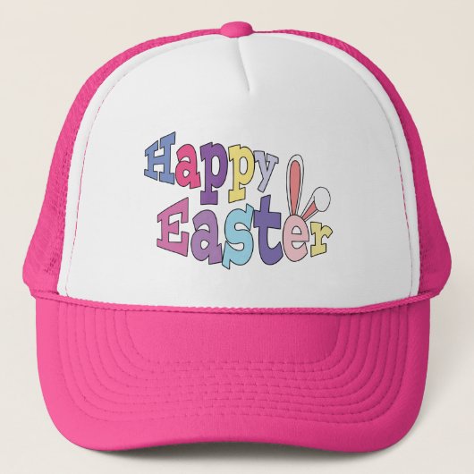 Happy Oaster Bunny Oars Trucker Hat Truckerkappe (Vorderseite)