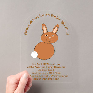 Happy Oaster Bunny Ostereier Hunt Acryleinladungen
