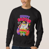 Happy Oaster Bunny Ostereier Sweatshirt (Vorderseite)
