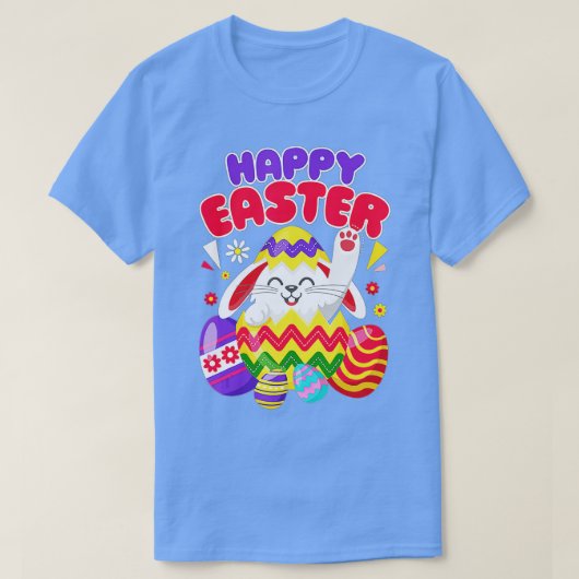 Happy Oaster Bunny Ostereier T-Shirt (Design vorne)