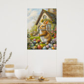 Happy Oaster Bunny Painting Poster (Küche)