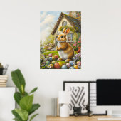 Happy Oaster Bunny Painting Poster (Heimbüro)