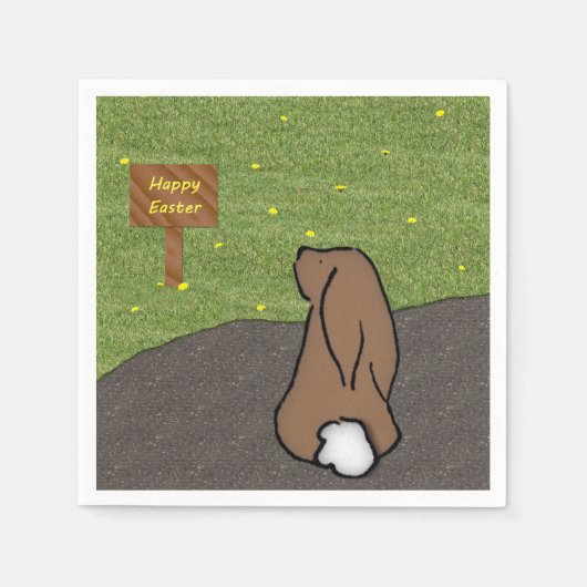 Happy Oaster Bunny Paper Napkins Serviette (Vorderseite)