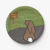 Happy Oaster Bunny Paper Tellers Pappteller (Vorderseite)