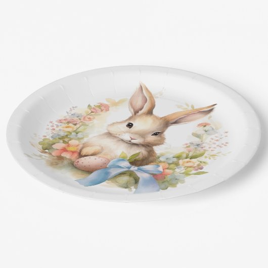 Happy Oaster Bunny Pappteller (Schrägansicht)