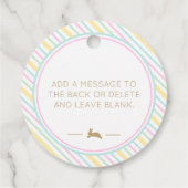 Happy Oaster Bunny Pastel Geschenkanhänger (Rückseite)