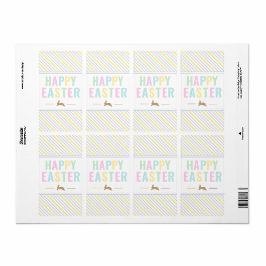 Happy Oaster Bunny Pastel Sticker (Vorne)