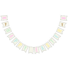 Happy Oaster Bunny Pastel Sticker Wimpelkette