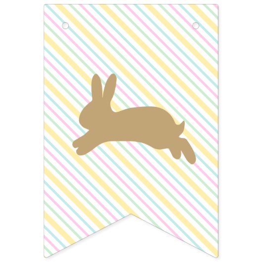 Happy Oaster Bunny Pastel Sticker Wimpelkette (Zweite Fahne)