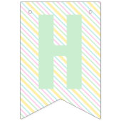 Happy Oaster Bunny Pastel Sticker Wimpelkette (Dritte Fahne)