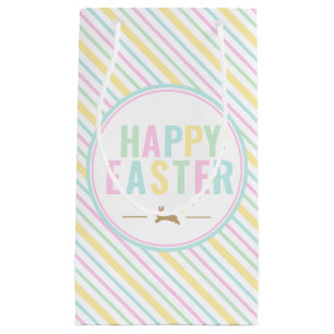 Happy Oaster Bunny Pastel Strip Kleine Geschenktüte