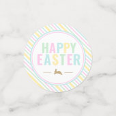 Happy Oaster Bunny Pastel Strip Konfetti (Klein Vorderseite)