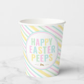 Happy Oaster Bunny Pastel Strip Pappbecher (Rückseite)