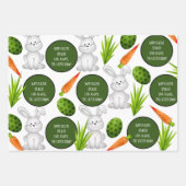 Happy Oaster Bunny Personalisiert Geschenkpapier Set (Vorderseite)