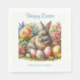 Happy Oaster Bunny Personalisiert Serviette