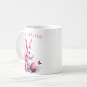 Happy Oaster Bunny Pink Kaffeetasse (Vorderseite Links)