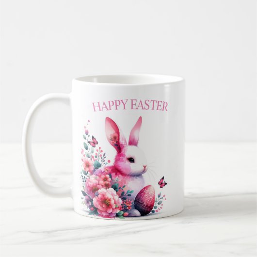 Happy Oaster Bunny Pink Kaffeetasse (Links)