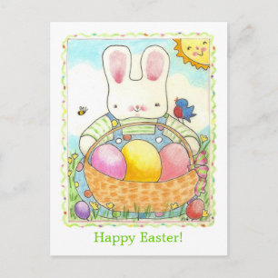 Happy Oaster Bunny Postcard Feiertagspostkarte