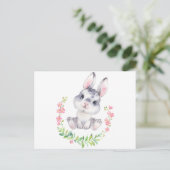Happy Oaster Bunny Postcard Postkarte (Stehend Vorderseite)