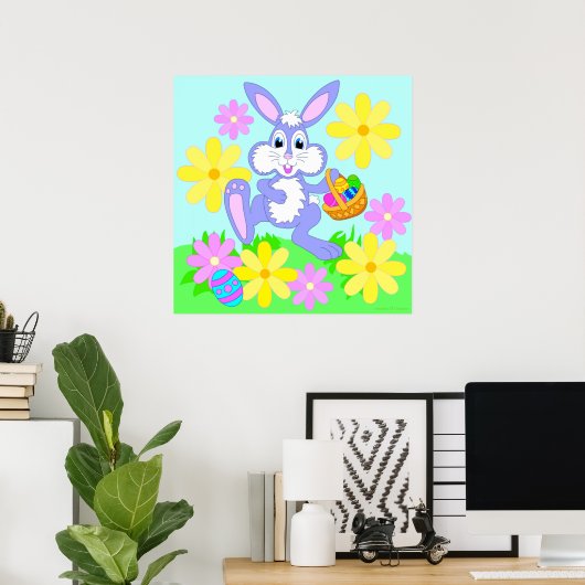 Happy Oaster Bunny Poster (Heimbüro)