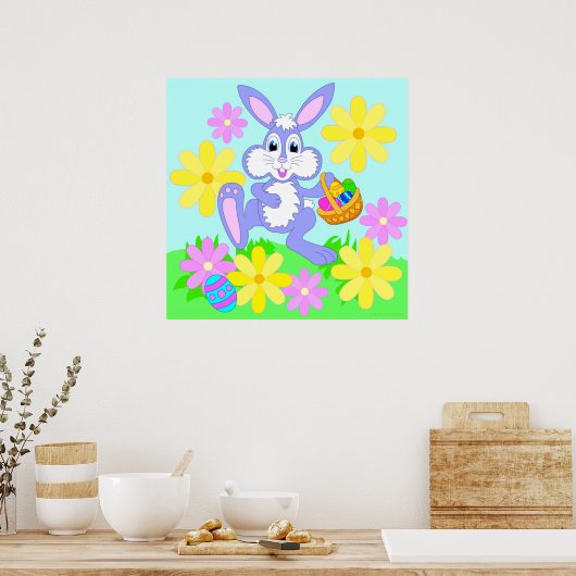 Happy Oaster Bunny Poster (Küche)
