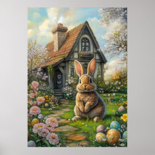 Happy Oaster Bunny Poster