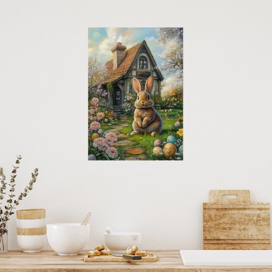 Happy Oaster Bunny Poster (Küche)