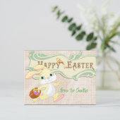 Happy Oaster Bunny Postkarte (Stehend Vorderseite)