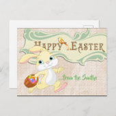 Happy Oaster Bunny Postkarte (Vorne/Hinten)