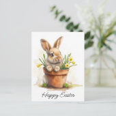 Happy Oaster Bunny Postkarte (Stehend Vorderseite)