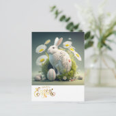 Happy Oaster Bunny Postkarte (Stehend Vorderseite)