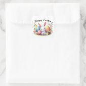 Happy Oaster Bunny Quadratischer Aufkleber (Tasche)