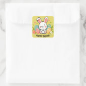 Happy Oaster Bunny Quadratischer Aufkleber (Tasche)