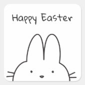 Happy Oaster Bunny Quadratischer Aufkleber (Vorderseite)