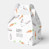 Happy Oaster Bunny Rabbit Carrot bearbeitbar Geschenkschachtel (Vorderseite)