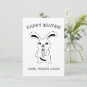 Happy Oaster Bunny Rabbit Coloring Page (Stehend Vorderseite)