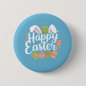 Happy Oaster Bunny Rabbit Egg Holiday Button (Vorderseite)