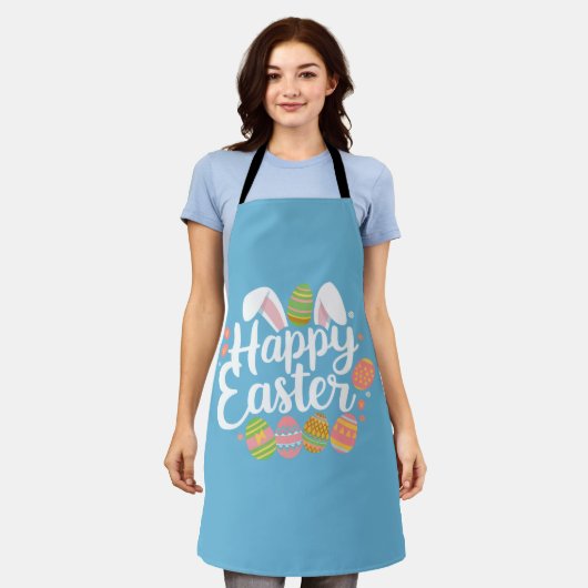 Happy Oaster Bunny Rabbit Egg Holiday Schürze (Getragen)